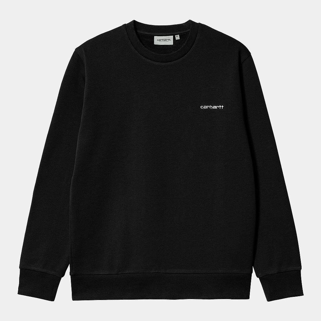 Sudadera Carhartt WIP Script Embroidery - Black/White
